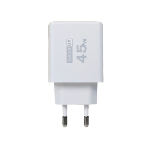 GearUP GP007 45W Fast Charging Wall Charger – Dual Port PD 3.0 + QC 3.0, Smart USB Adapter for Phone, Tablet & Laptop