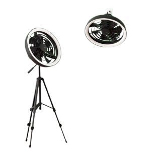 JISULIFE FA17 Rechargeable Outdoor Ceiling Fan with LED Light – Portable, Silent & Long Battery Life