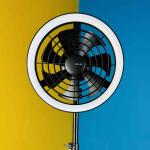 JISULIFE FA17 Rechargeable Outdoor Ceiling Fan with LED Light – Portable, Silent & Long Battery Life